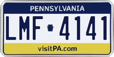 PA license plate LMF4141