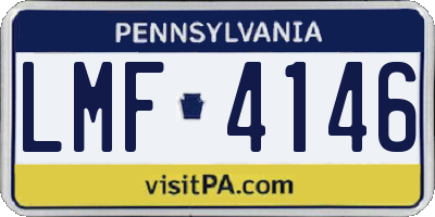 PA license plate LMF4146