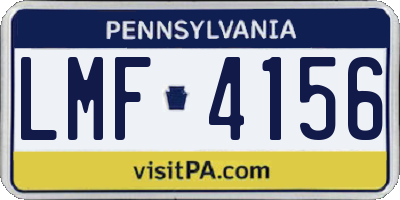 PA license plate LMF4156
