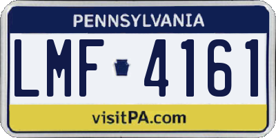 PA license plate LMF4161