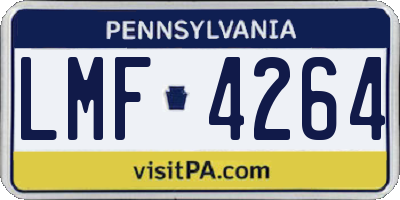 PA license plate LMF4264