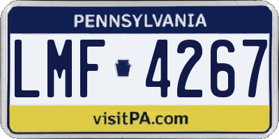 PA license plate LMF4267