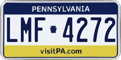 PA license plate LMF4272
