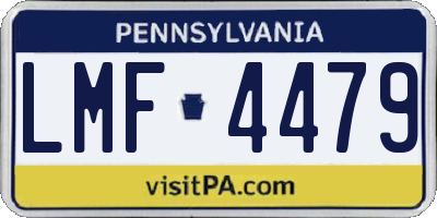 PA license plate LMF4479