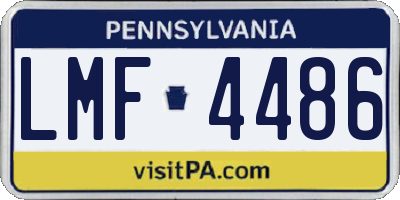 PA license plate LMF4486