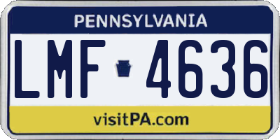 PA license plate LMF4636