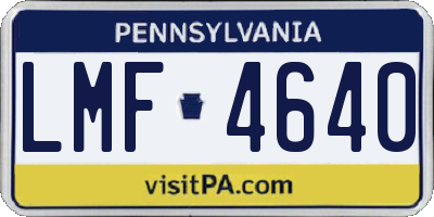 PA license plate LMF4640