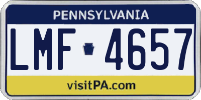 PA license plate LMF4657