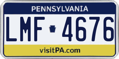 PA license plate LMF4676