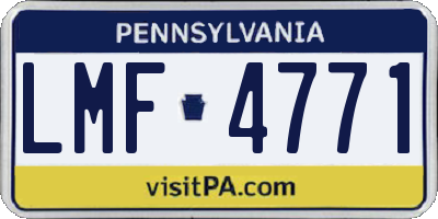 PA license plate LMF4771