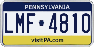 PA license plate LMF4810