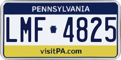 PA license plate LMF4825