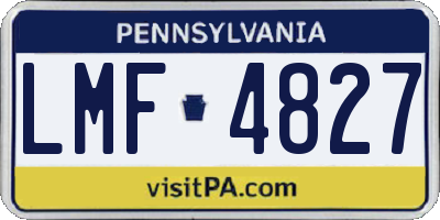 PA license plate LMF4827