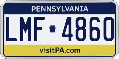 PA license plate LMF4860