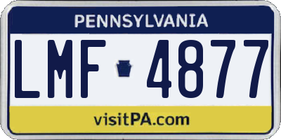 PA license plate LMF4877