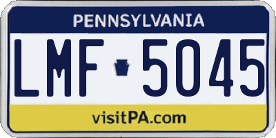 PA license plate LMF5045