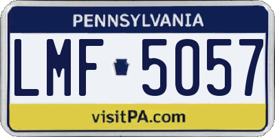 PA license plate LMF5057