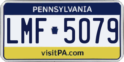 PA license plate LMF5079