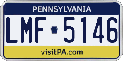 PA license plate LMF5146
