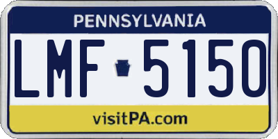 PA license plate LMF5150