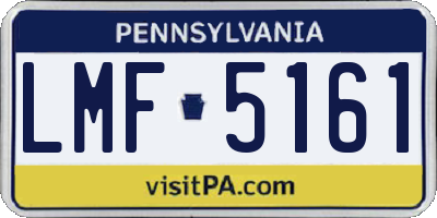 PA license plate LMF5161