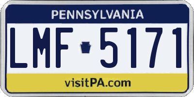 PA license plate LMF5171