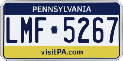 PA license plate LMF5267
