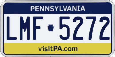 PA license plate LMF5272