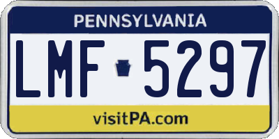 PA license plate LMF5297