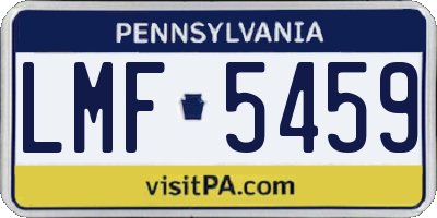 PA license plate LMF5459