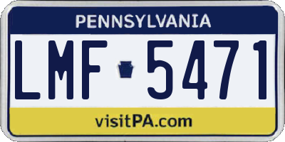 PA license plate LMF5471