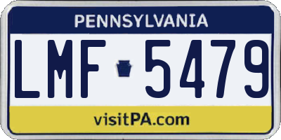 PA license plate LMF5479