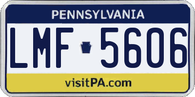 PA license plate LMF5606