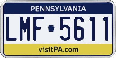 PA license plate LMF5611