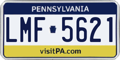 PA license plate LMF5621