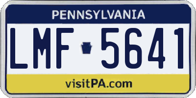 PA license plate LMF5641