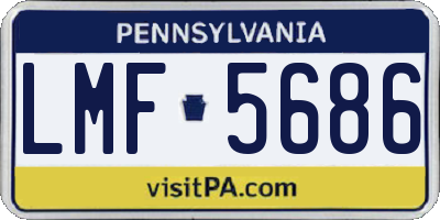 PA license plate LMF5686