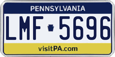 PA license plate LMF5696