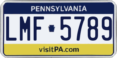 PA license plate LMF5789