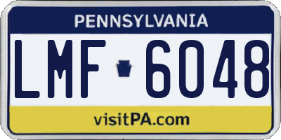 PA license plate LMF6048