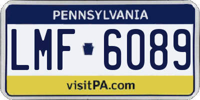 PA license plate LMF6089