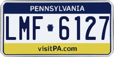 PA license plate LMF6127