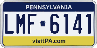 PA license plate LMF6141