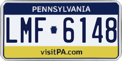 PA license plate LMF6148