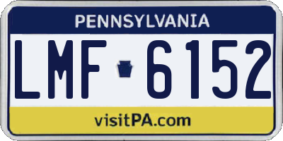 PA license plate LMF6152