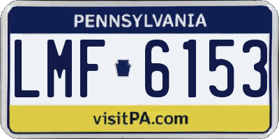 PA license plate LMF6153