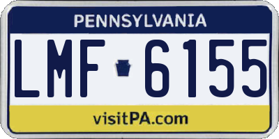 PA license plate LMF6155