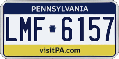 PA license plate LMF6157