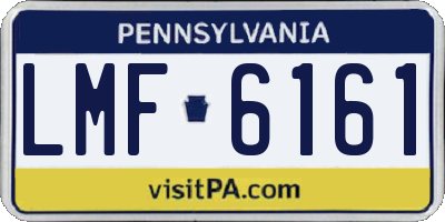 PA license plate LMF6161