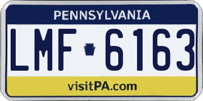 PA license plate LMF6163